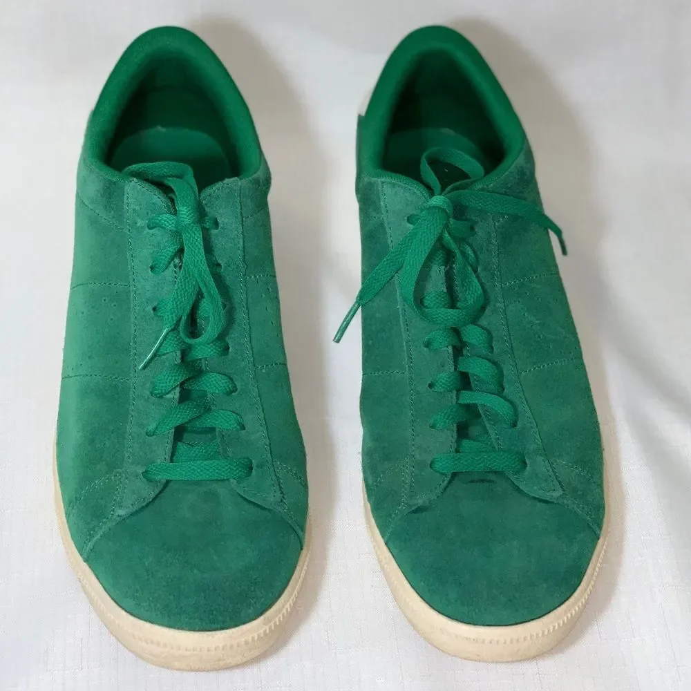 NIKE Men's Tennis Classic CS Premium Suede Sneakers Size 12 Pine Green Lace Up